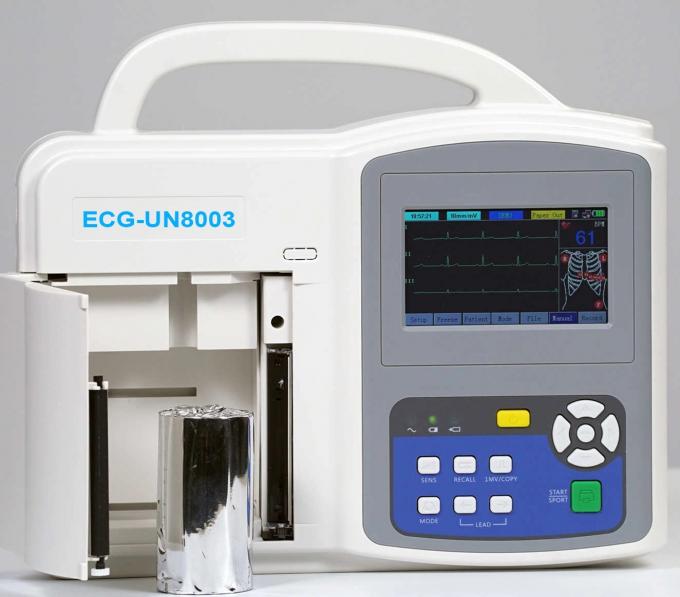 ECG 600G 12 Lead 3/6 channel باتری قابل شارژ قابل حمل دستگاه الکترونیکی ECG با صفحه لمسی