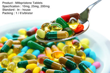 قرص Mifepristone داروهای خوراکی آنتاگونیست داروهای هورمون 10mg، 25mg، 200mg