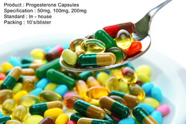 کپسول های طبیعی پروژسترون 100mg 200Mg هورمونهای استروئیدی