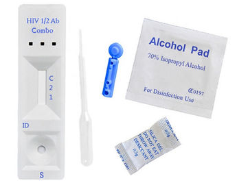 کیت تست Hiv گواهینامه ISO / آزمایش خون 2 دستگاه تست سریع NCU / Ml Hiv