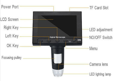 میکروسکوپ دیجیتال استریو دیجیتال تک لویی 8 چراغ LED برای شناسایی جواهرات