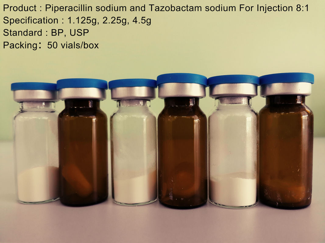تزریق پلی پودر خشک پودر میکروبی باکتری Piperacillin Tazobactam Sodyium برای تزریق